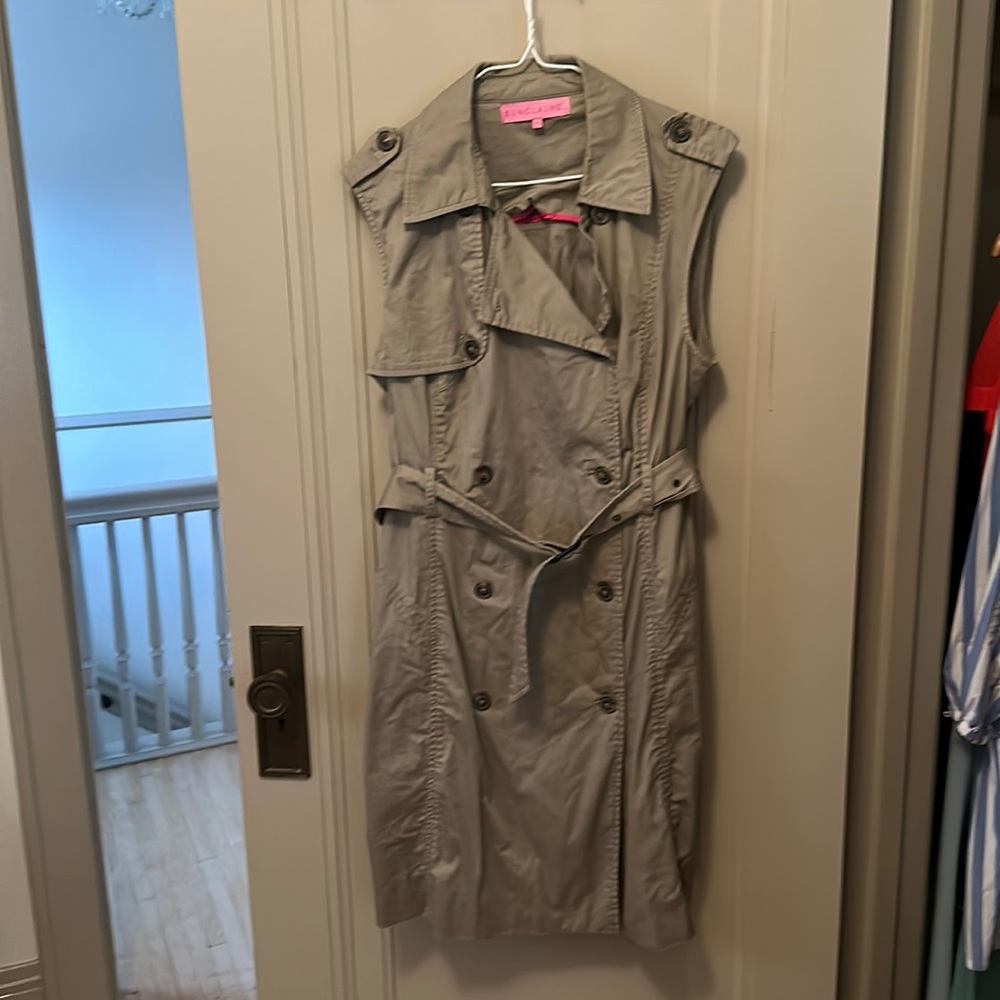 Sleeveless Cotton Trench Dress